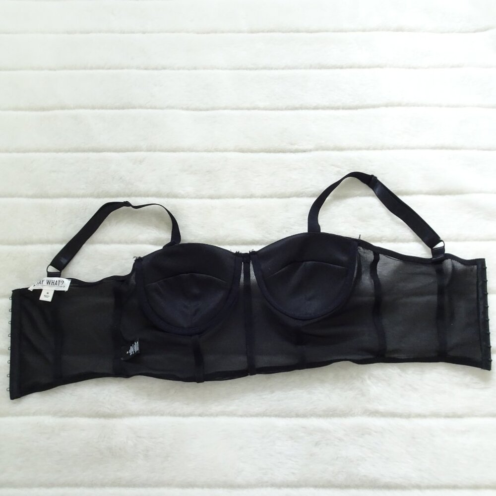 Say What ? Bralette Bra Top Medium Black - Picture 5 of 7